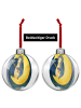 Mr. & Mrs. Panda Christbaumkugel Pinguin Mond Design ohne Spruch in Weiß