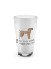 Mr. & Mrs. Panda Wasserglas Hund Dogge mit Spruch in Transparent
