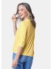 GOLDNER Chiffon-Shirt mit 3/4-Arm, Rundhals in gelb
