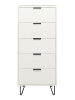 58 aufm Kessel KOMMODE Erna 51x45x123 Kreidegrau matt Lack