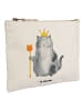 Mr. & Mrs. Panda Pouch Katze König ohne Spruch in Weiß