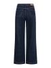More & More lässige, weite Jeans mit Galonstreifen in dark blue denim