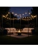 relaxdays 2 x Lichterkettenstange in Schwarz - 3 m