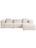 Beliani Ecksofa DOLVA in Weiß/Schwarz - (W) 294 x (H) 72 x (L) 170 cm