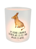 Mr. & Mrs. Panda Kerzenhalter Glas Esel mit Spruch in Transparent