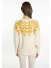 Usha Damen Strick Pullover in Creme Mehrfarbig