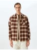 KOTON Shirt in Braun Karomuster