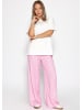 SASSYCLASSY Gestreifte Hose mit weitem Bein in Rosa