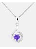 Diamant L'éternel Halskette aus 375 Weißgold mit 0.25 Karat Diamant mit Amethyst