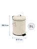 relaxdays Kosmetikeimer in Beige - 3 Liter