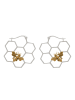 Gemshine Ohrringe Biene und Wabe in silver coloured