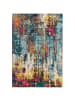 KADIMA DESIGN Teppich Kurzflor Abstrakt, Wohnzimmer in Multicolor