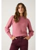 More & More Rundhalspullover, Strukturstrick in berry rose