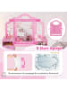 COSTWAY 2 in 1 Kinder Schminktisch in Rosa