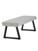 B&D Home Sitzbank DOLCE in Hellgrau - (B)140 x (H)48 x (T)48 cm