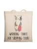 Mr. & Mrs. Panda Tote Bag Tante Shopping mit Spruch in Creme