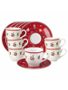 Villeroy & Boch 12er Set Espressotassen mit Untertassen Toy's Delight 70 ml rot in rot