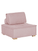Beliani Sofaelement TIBRO in Rosa/Braun - (W) 100 x (H) 40 x (L) 100 cm
