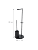 relaxdays WC Garnitur in Schwarz - (H)68 x Ø22 cm