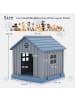COSTWAY Hundehütte Outdoor 76 x 83 x 83 cm in Blau