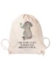Mr. & Mrs. Panda gym tasche Elefant Biene mit Spruch in Creme