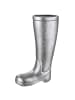 GILDE Schirmständer "Stiefel" in Silber - H. 45 cm - B. 26 cm