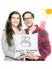 Mr. & Mrs. Panda Kissen Pinguin Beste Cousine der Welt mit Spruch in Weiß