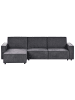 Beliani Ecksofa ROMEDAL II in Grau/Schwarz - (W) 290 x (H) 86 x (L) 173 cm rechtsseitig