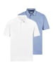 Redmond Poloshirt Basic in Weiß / blau