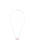 Amor Kette mit Anhänger Silber 925, rhodiniert+rosévergoldet in Bicolor
