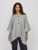 Vila Poncho in Light Grey Melange