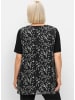 sheego Blusenshirt in schwarz-weiß-gemustert