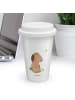 Mr. & Mrs. Panda ToGo Kaffeebecher Hund Kleeblatt ohne Spruch in Weiß