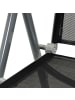 VCM  2er Aluminium Klappstuhl Textilbezug schwarz in Schwarz