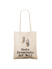 Mr. & Mrs. Panda Shopping Tasche Pinguin Beste Erfindungante der We... in Creme