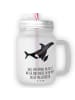 Mr. & Mrs. Panda Glas Orca mit Spruch in Transparent
