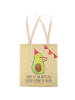 Mr. & Mrs. Panda Tote Bag Avocado Party mit Spruch in Gelb Pastell