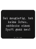Mr. & Mrs. Panda Mousepad Spruch Neuer Sport mit Spruch in Schwarz
