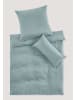 Hessnatur Hessnatur Bettwäsche Set SILKY TOUCH aus TENCEL™ Lyocell und Bio-Baumwolle in sturmblau