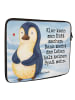 Mr. & Mrs. Panda Laptop Sleeve Pinguin Diät Design mit Spruch in Weiß