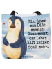 Mr. & Mrs. Panda Tote Bag Pinguin Diät Design mit Spruch in Weiß