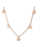Steel_Art Halskette Damen Kreise rose goldfarben in rosegoldfarben