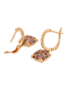 faina Women Huggie Earrings in Rose Gold Multicolor