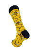 COFI 1453 Socken für Männer mit Bienenmuster aus Baumwollmischung in Gelb