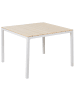 Beliani Esstisch PRATO in Beige/Weiß - (W) 95 x (H) 74 x (L) 95 cm