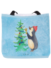 Mr. & Mrs. Panda Strandtasche Pinguin Weihnachtsbaum ohne Spruch in Eisblau