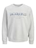 JACK & JONES Junior Casual Sweatshirt Rundhals JJDEVIN in white melange