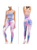 COFI 1453 Modische Fitness-Leggings Bienenwaben-Design – optimalen Komfort und in Rosa