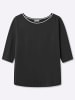 sheego 3/4-Arm-Shirt in schwarz