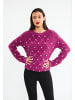faina Damen Strickpullover in Fuchsia